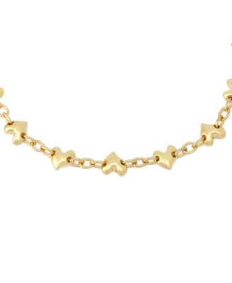 Gold Heart Charm Collar Necklace