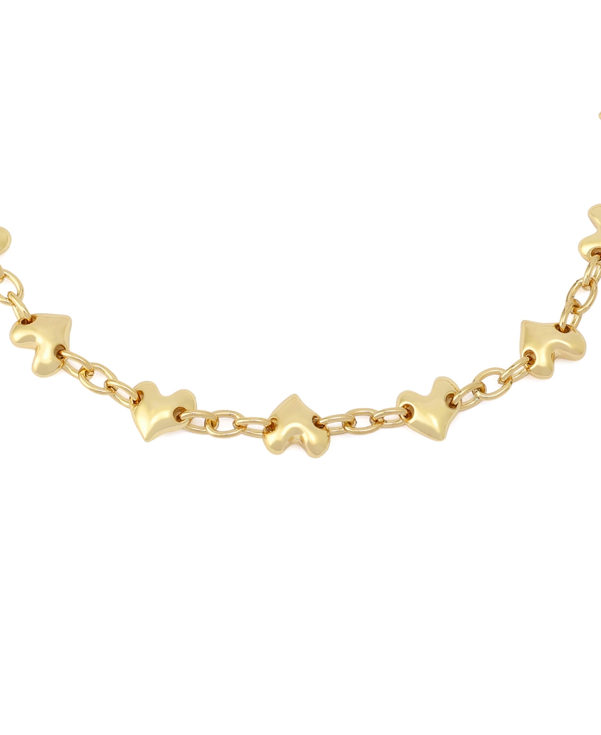 Robert Lee Morris Soho Gold Heart Charm Collar Necklace In Gold