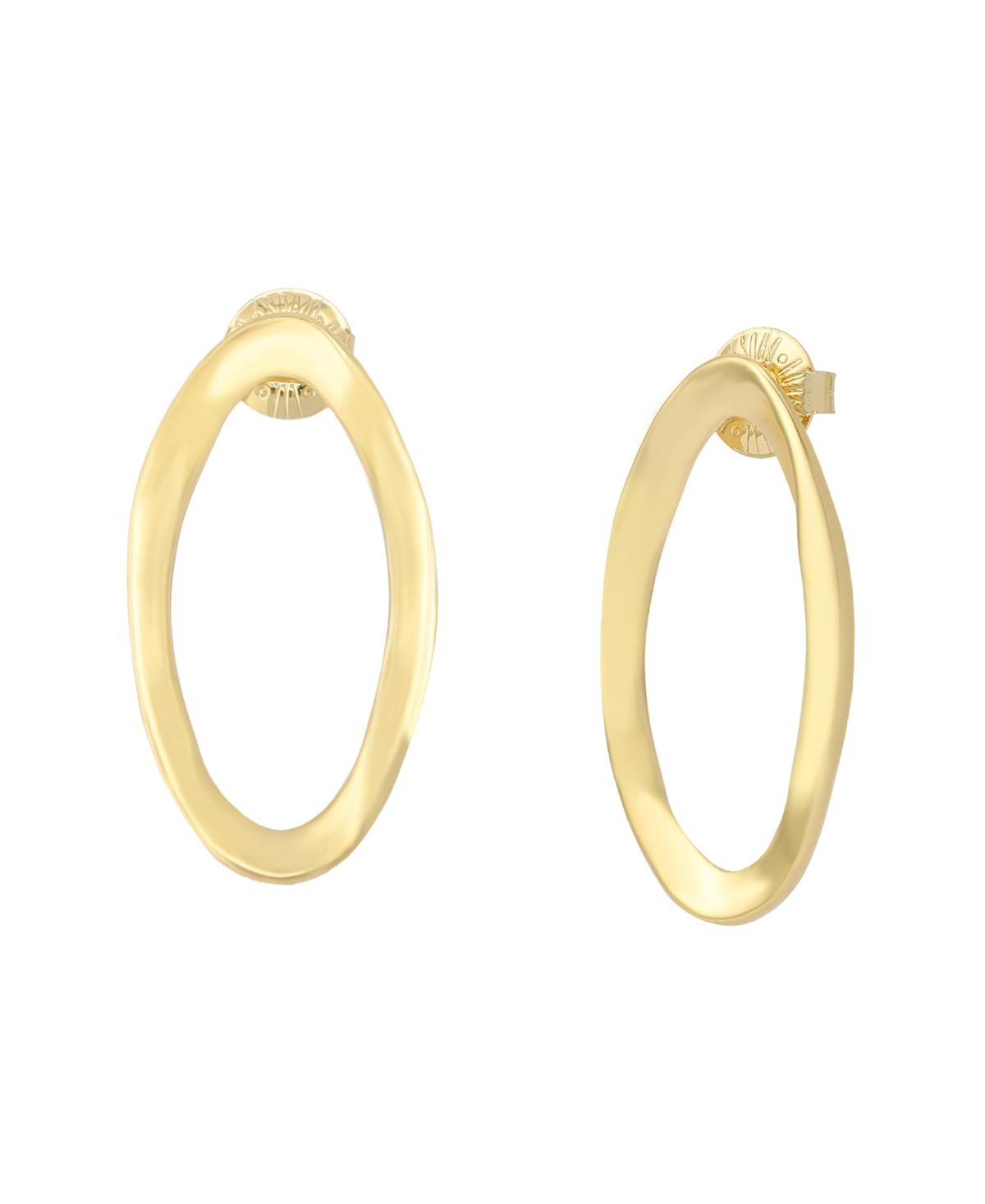 Robert Lee Morris Soho Gold Oval Link Post Earrings In Gold