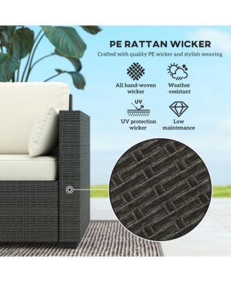 Three-Seater Outdoor Wicker Patio Furniture,