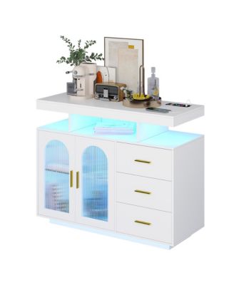 Buffet Cabinet with Wireless Charging & Motion Sensor