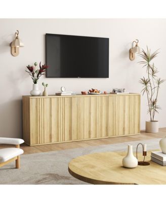 31.5" Modern Fluted Sideboard with Storage, Accent Cabinet