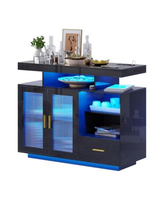 39.4" Modern Sideboard Buffet Cabinet with Charging Port
