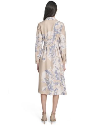 Women's Printed Collar Shirt Dress