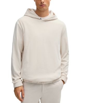 Hugo Boss - Men's Press-Stud Hood Cotton-Corduroy Hoodie