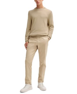 Men's Micro-Structured Crew-Neck Sweater