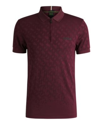 Men's Monogram Jacquard Quick-Dry Polo Shirt