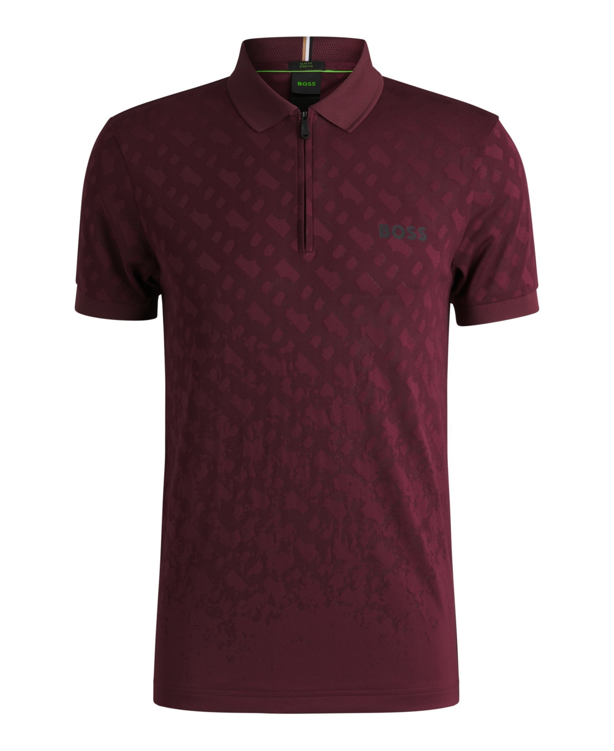 Boss by Hugo Men's Monogram Jacquard Quick-Dry Polo Shirt