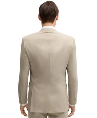 Men's Patterned Stretch Wool Slim-Fit Three-Piece Suit