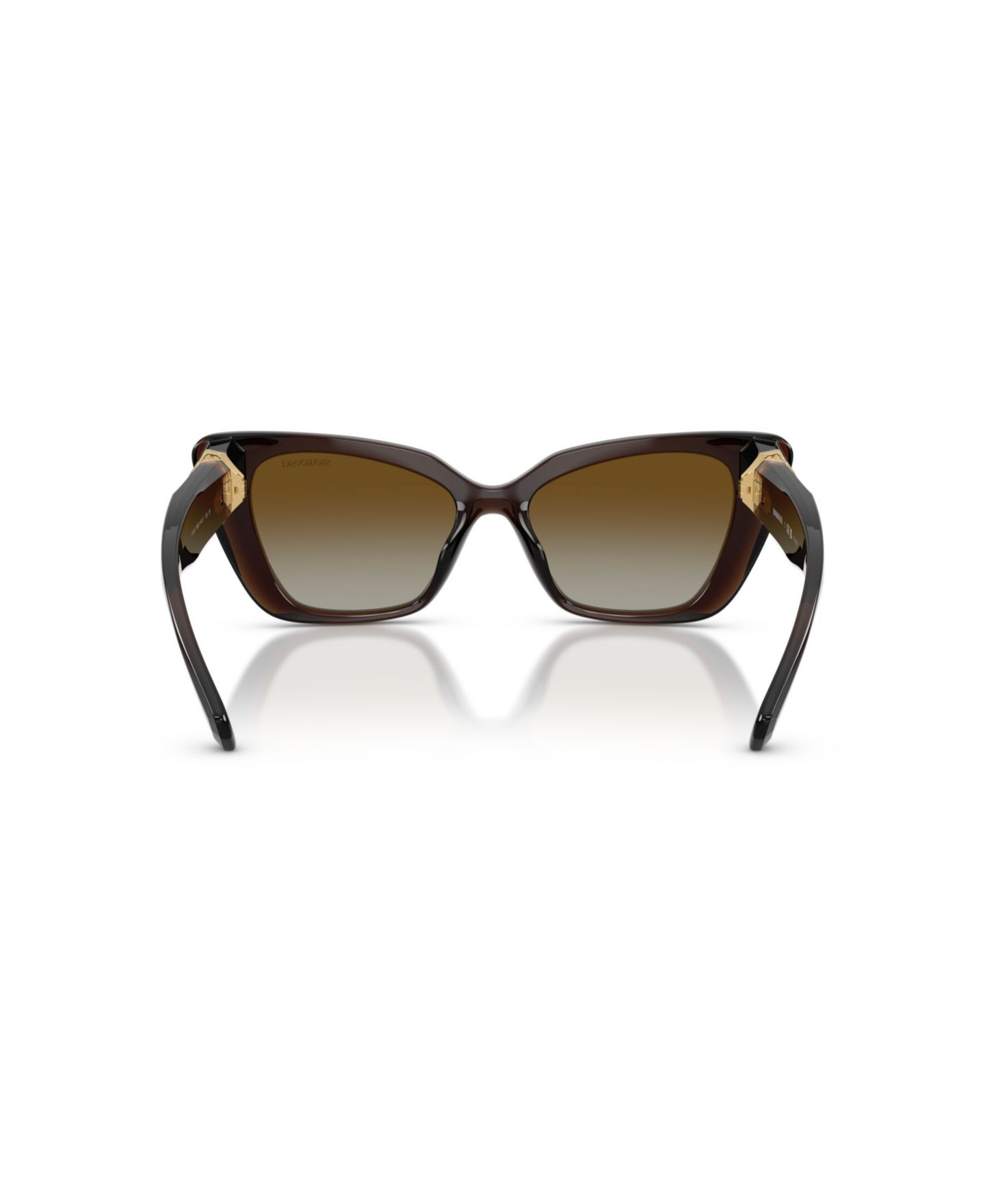 Женские солнцезащитные очки Swarovski Polarized Sunglasses, SK6047, цвет: Коричневый — фото 2