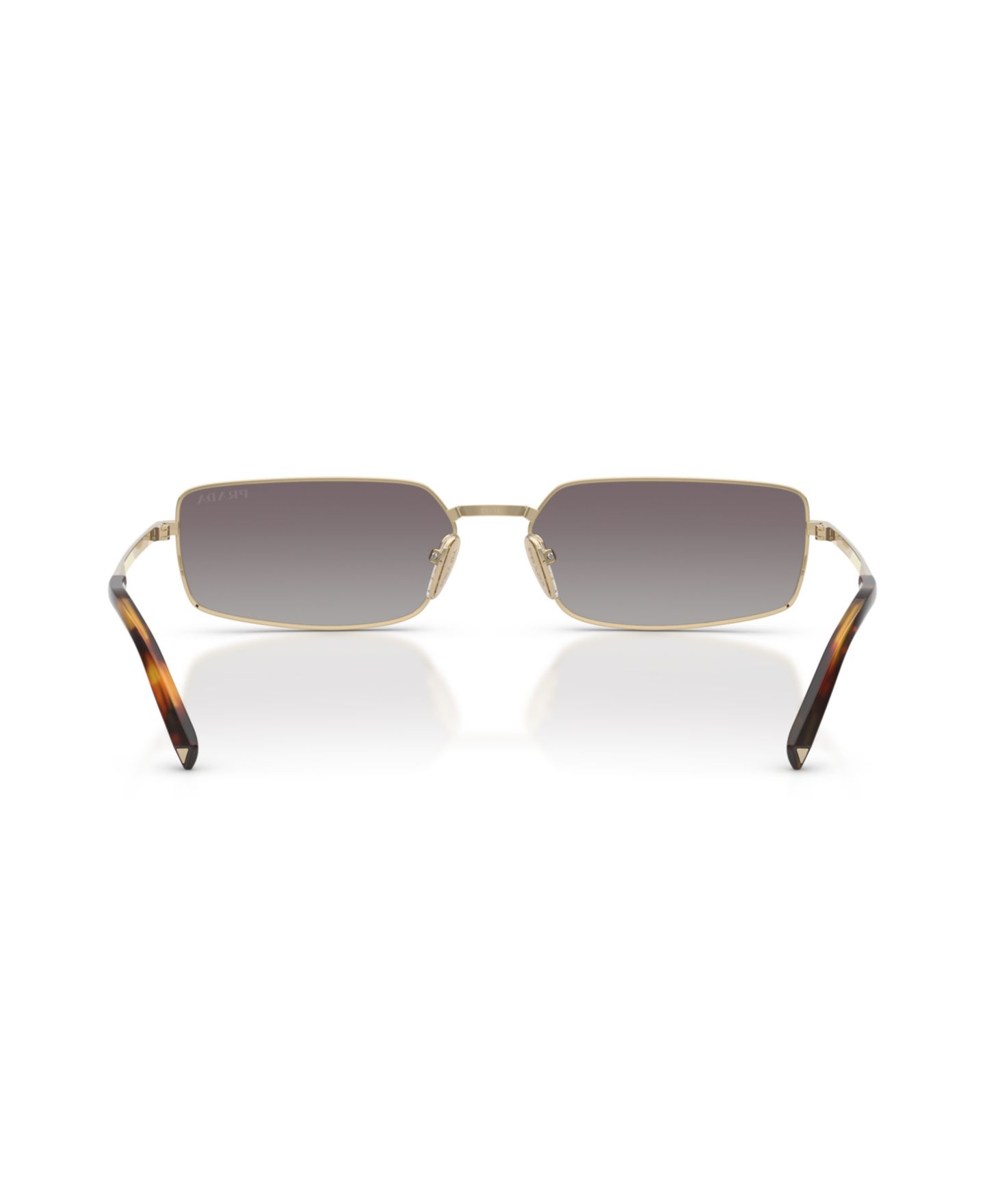 Женские солнцезащитные очки Prada Rectangle, PR A60S, цвет: Золотой / Синий — фото 3