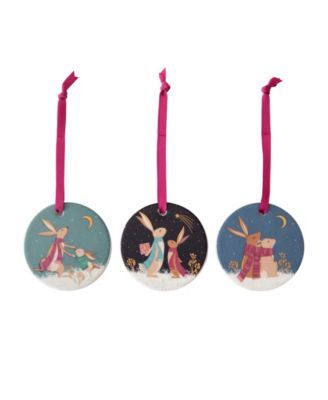 Sara Miller Woodland Tales Christmas Decorations, Set of 3