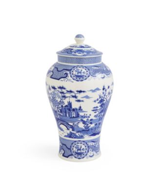 Spode - Blue Italian Gothic Castle Ginger Jar