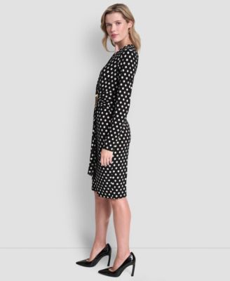 Women's Long-Sleeve Knee Length Dress