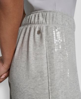 Petite Sequin Mid-Rise Wide-Leg Pants