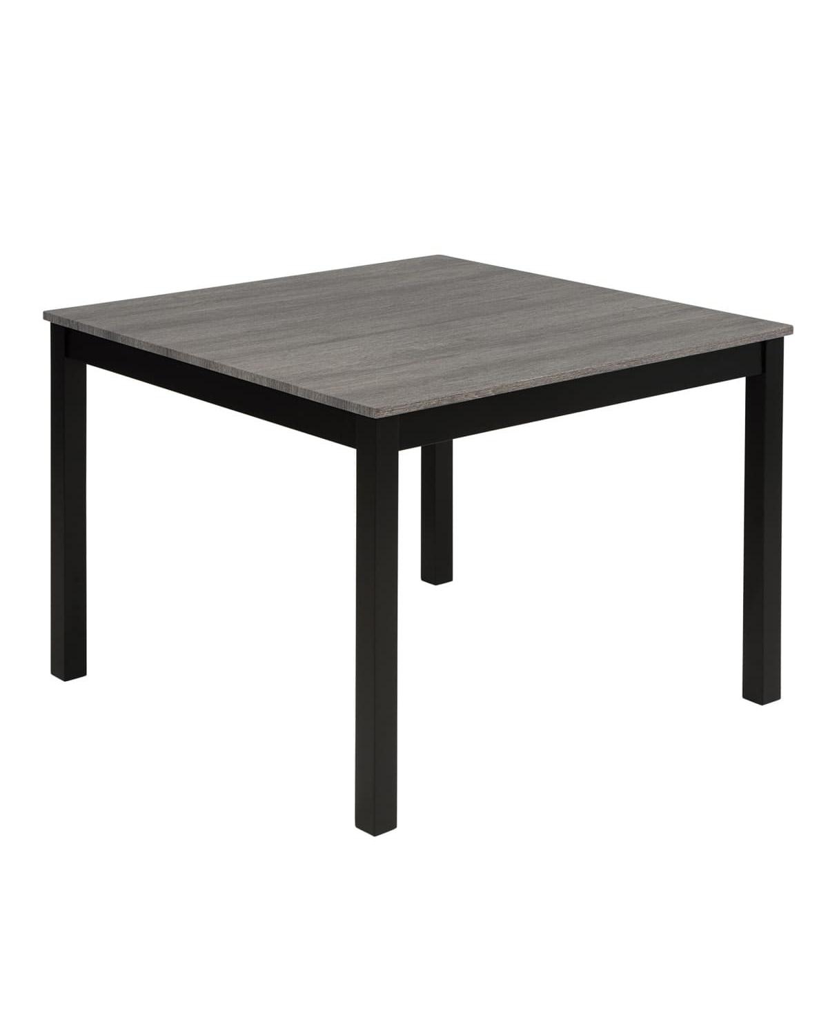 Maison Boucle Modern Kitchen Table with Upholstered Chairs, Compact Dining Set for Small Spaces - 5-Piece Square Dining Table Set for 4