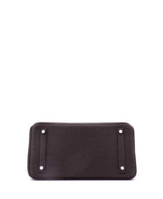 Birkin 30 Handbag Brown Togo with Palladium Hardware