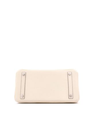 Birkin 30 Handbag Light Clemence with Palladium Hardware