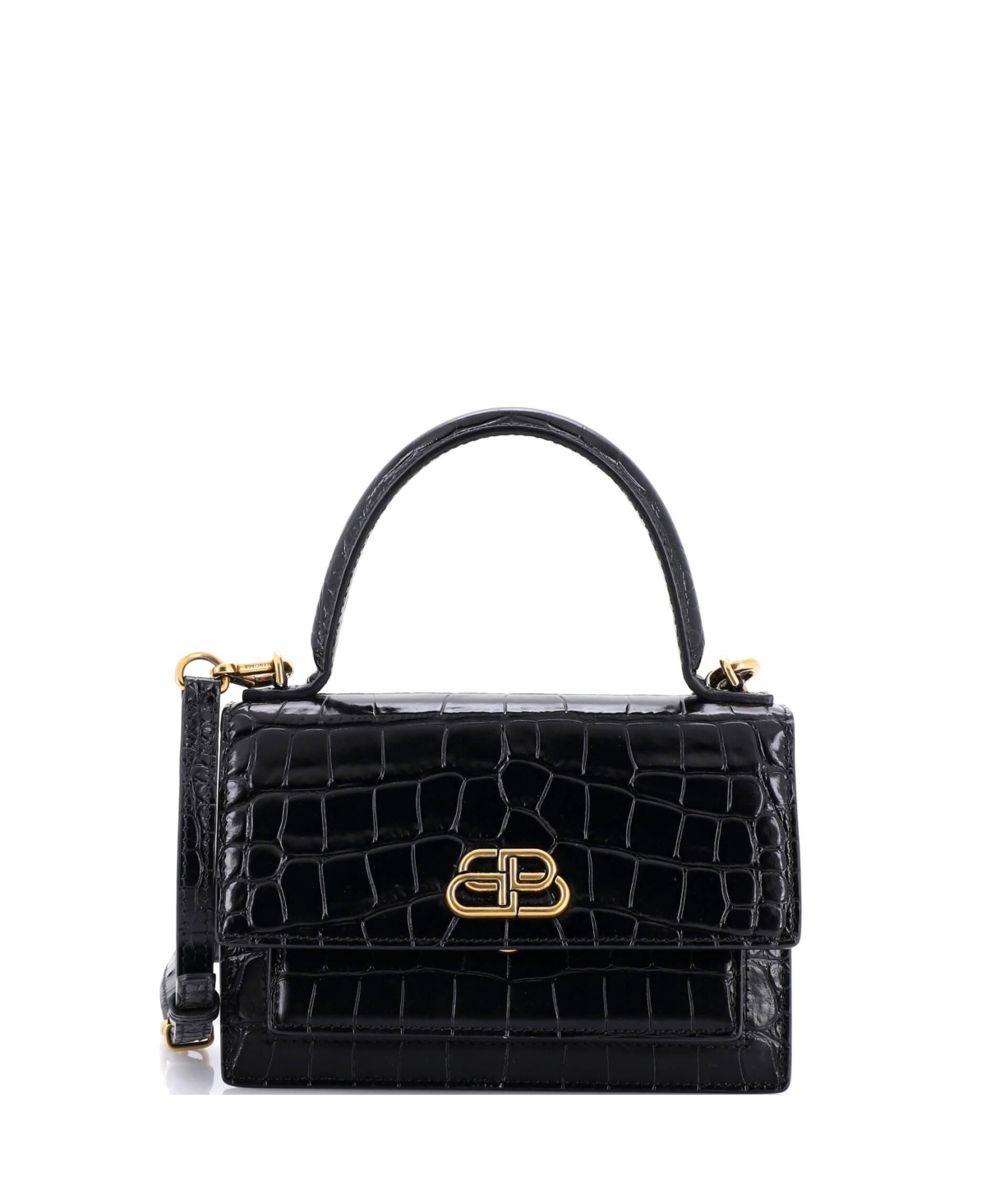 Pre-Owned Balenciaga Xs Sharp Top Handle Bag Embossed Leather