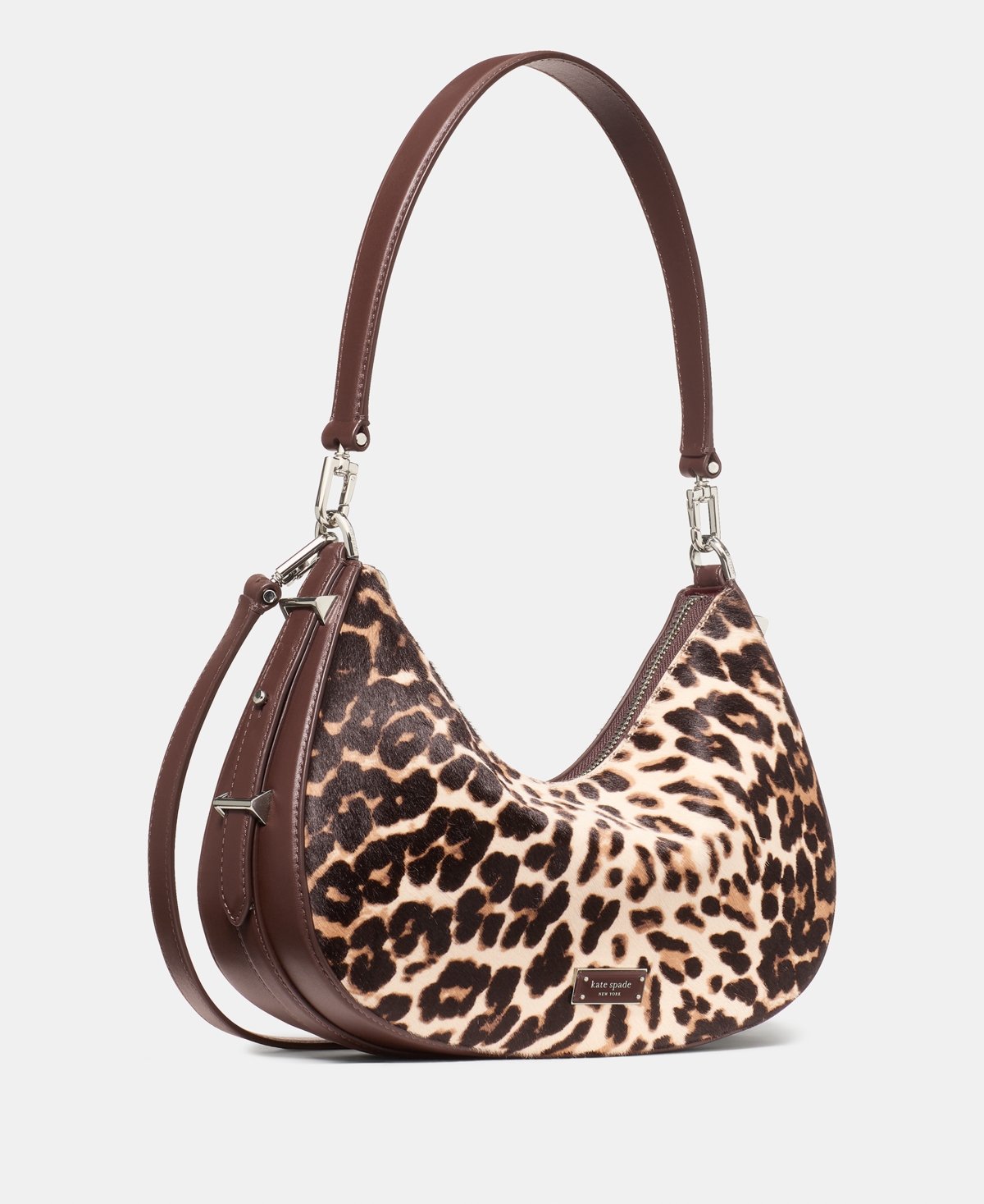 Kate Spade Liv Downtown Leopard Convertible Shoulder Bag In Brown