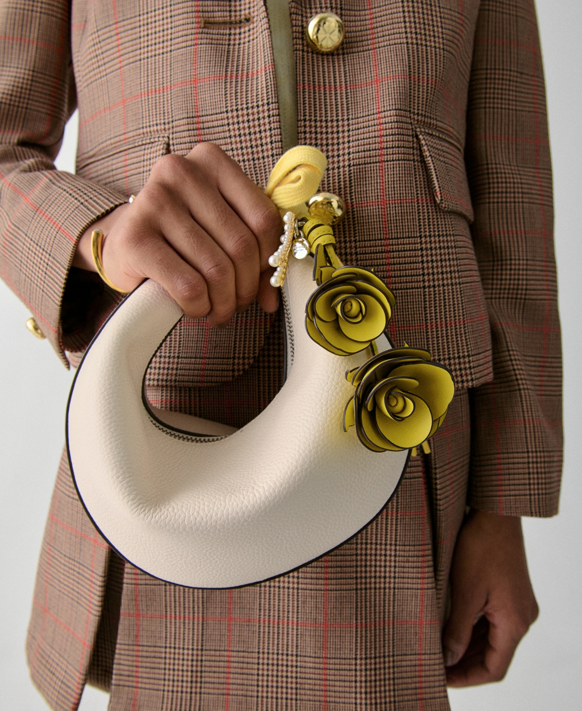 kate spade new york Smooth Leather Stacked Rose Bag Charm