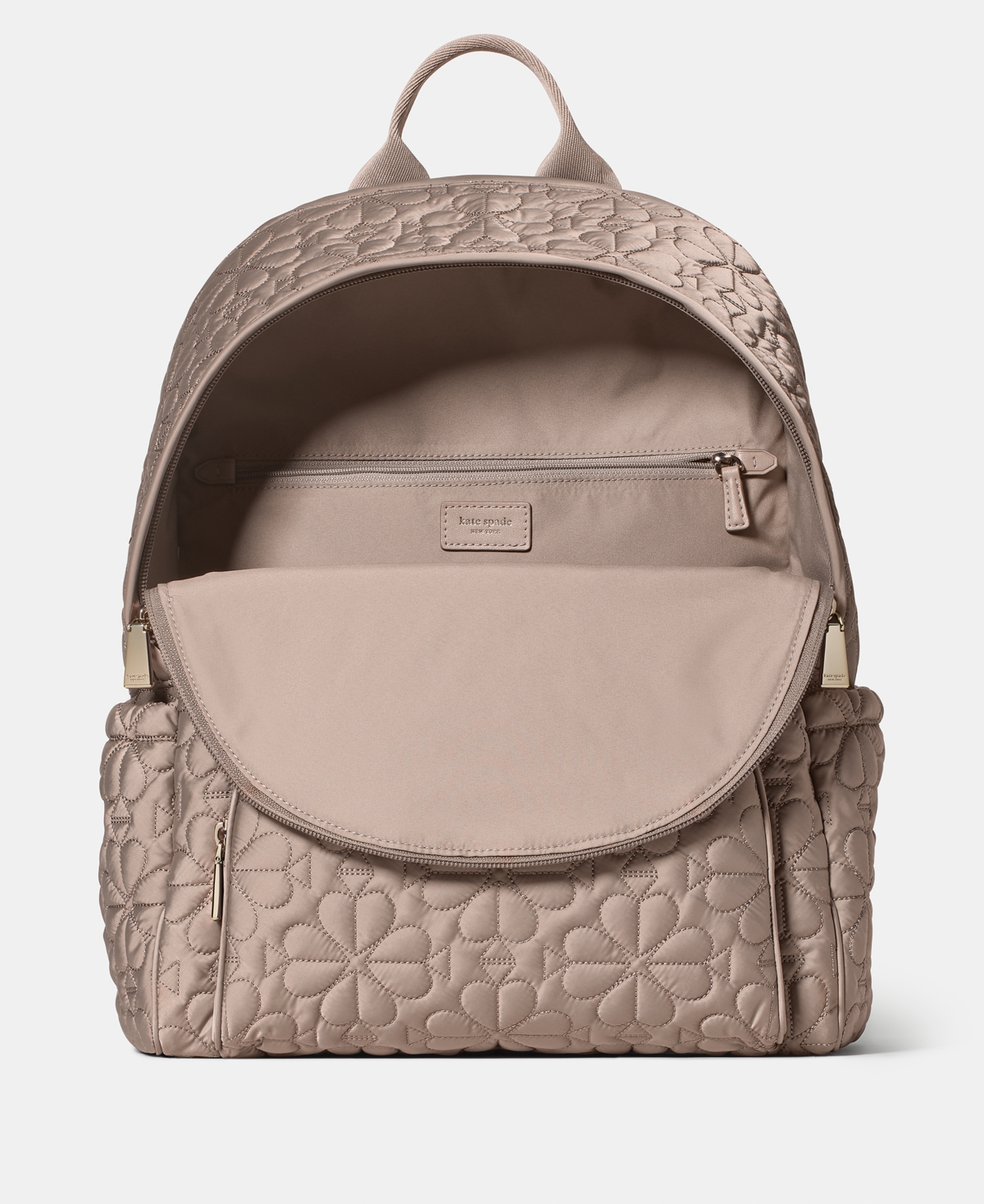 Kate Spade Tilly Medium Quilted Backpack In Gray