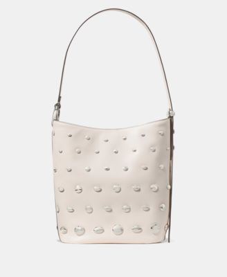 Halo Medium Studded Leather Bucket Bag
