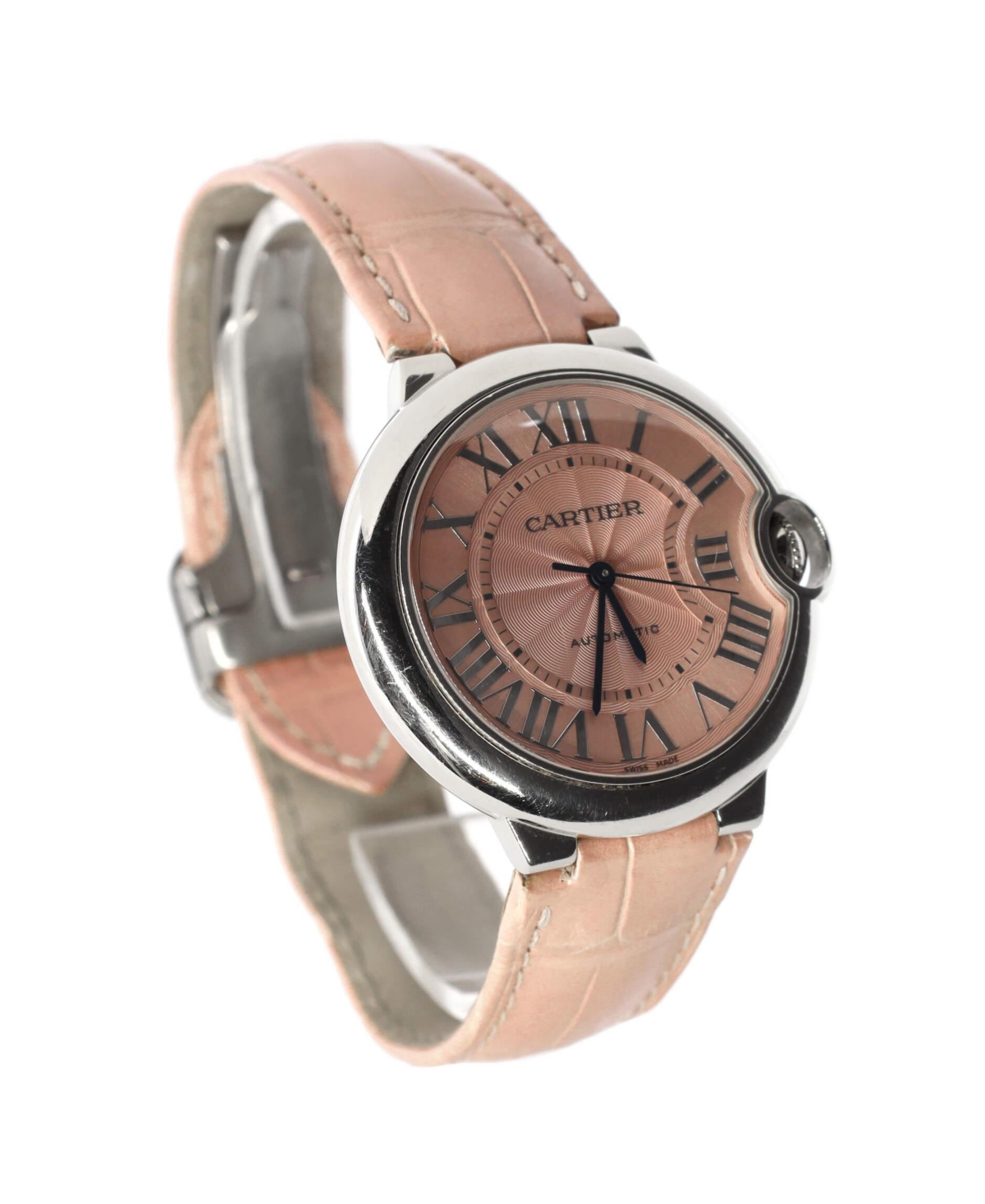 Pre-Owned Cartier Ballon Bleu de Cartier Automatic Watch in Stainless Steel and Alligator 36mm