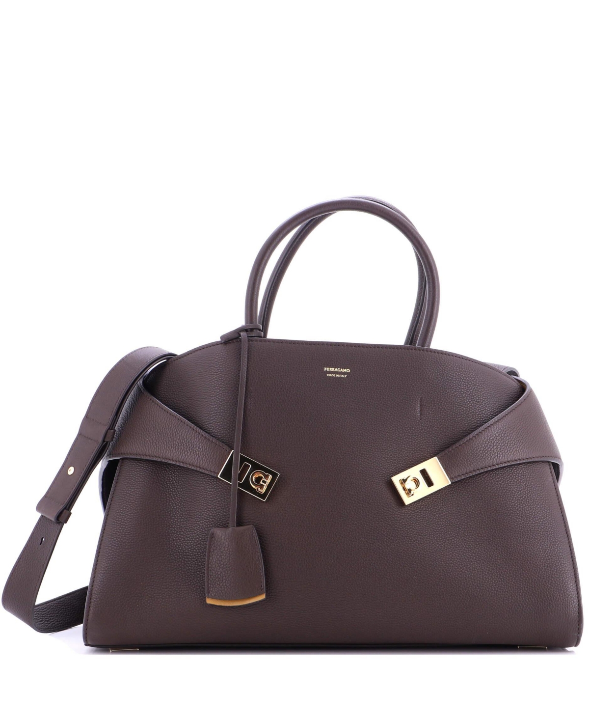 Pre-Owned Salvatore Ferragamo Large Hug Top Handle Bag Leather