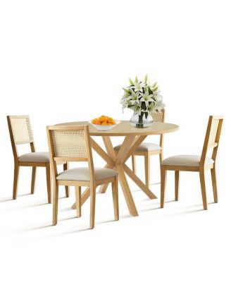 5-Piece Round Dining Set for Small Kitchen or Dining Room