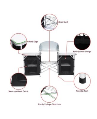 Folding Camping Table with Storage Organizer