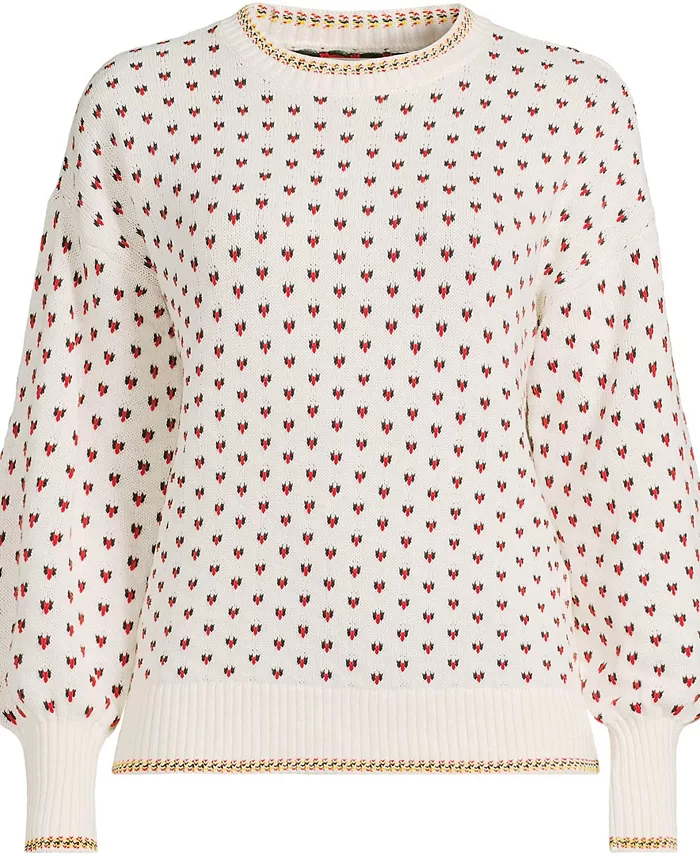 Women's Drifter All Over Jacquard Jersey Crew Neck Sweater - thumbnail 3