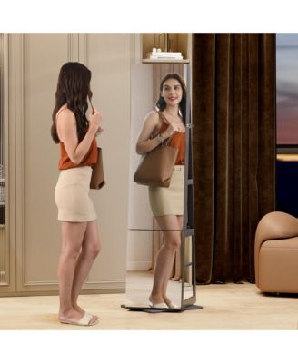 15.94'' Freestanding Jewelry Armoire with Spacious Storage