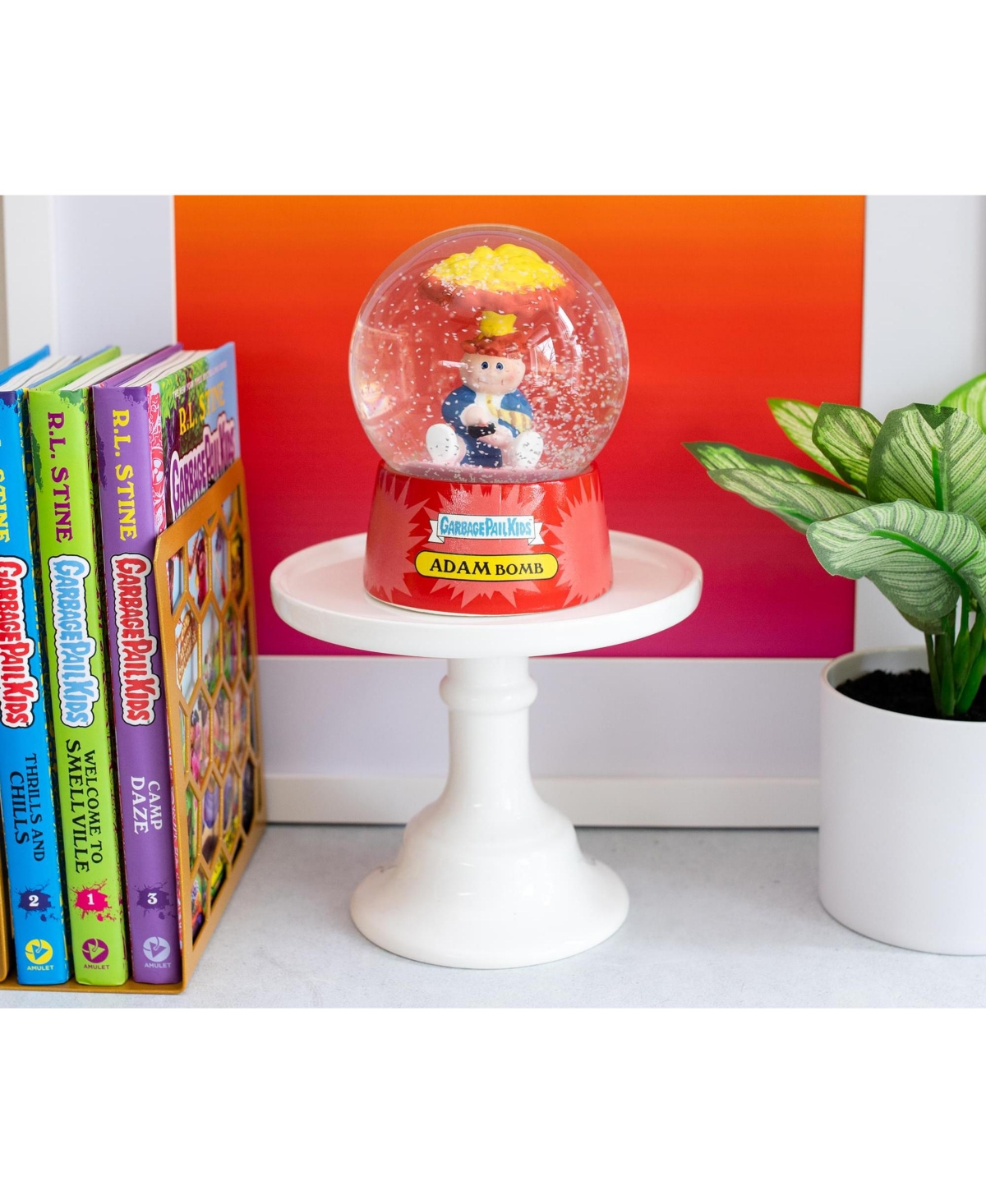 Surreal Entertainment Garbage Pail Kids Adam Bomb Snow Globe Display Piece Decoration | Home Decor for Kids Room Essentials | Retro-Style '80s Gifts a
