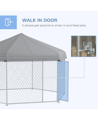 13.4' x 11.5' x 8.8' Dog Kennel Outdoor W/ Waterproof Roof