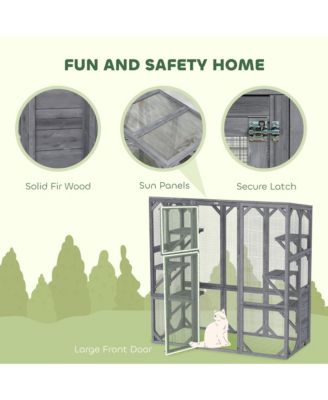 Catio Outdoor Cat Enclosure for 1-3 Cats, 59" x 28" x 60",