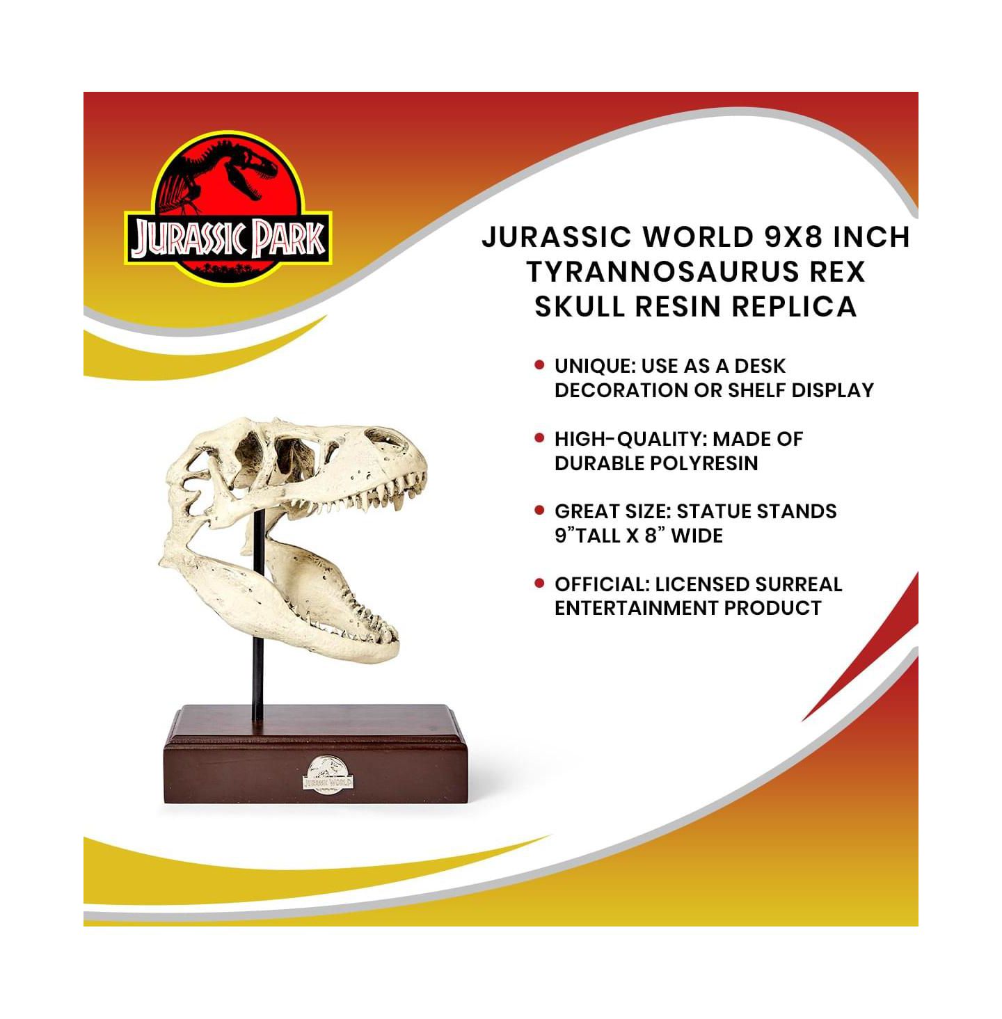 Детские фигурки Surreal Entertainment Jurassic World Tyrannosaurus Rex 9" Skull Replica, цвет: Коричневый — фото 6