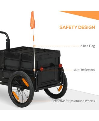 Bike Trailer Wagon with Removable Storage Box, No Bottom