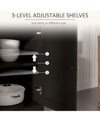 Kitchen Storage Sideboard, Buffet Cabinet with Barn Doors,