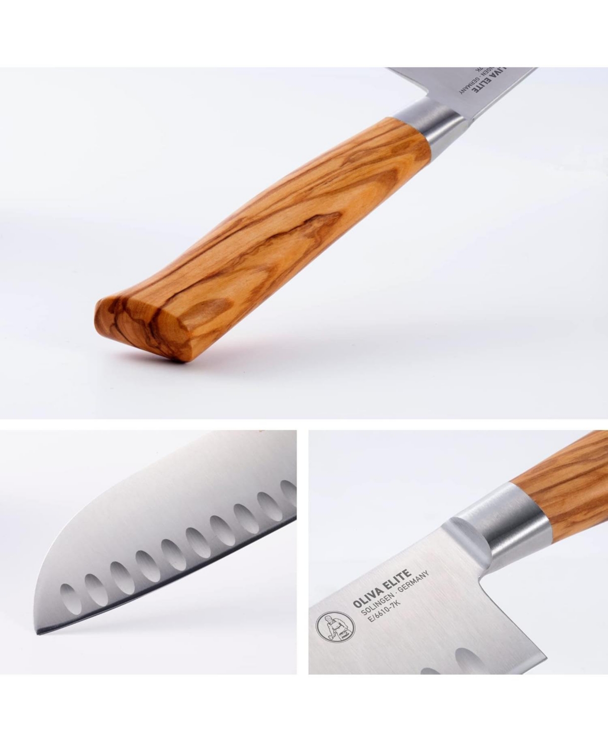 Messermeister Oliva Elite Kullenschliff Santoku Knife / 7"