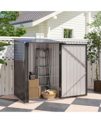 3.3&#39; x 3.4&#39; Metal Outdoor Storage Shed with Lockable Doors