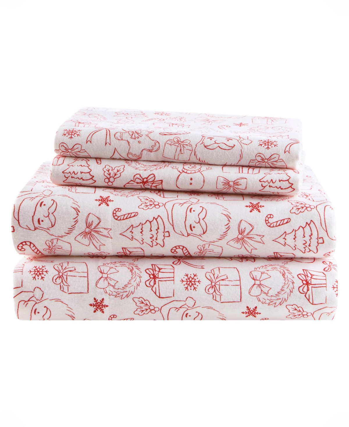 Intelligent Design Novelty Printed Flannel 3-pc. Sheet Set, Twin In Red