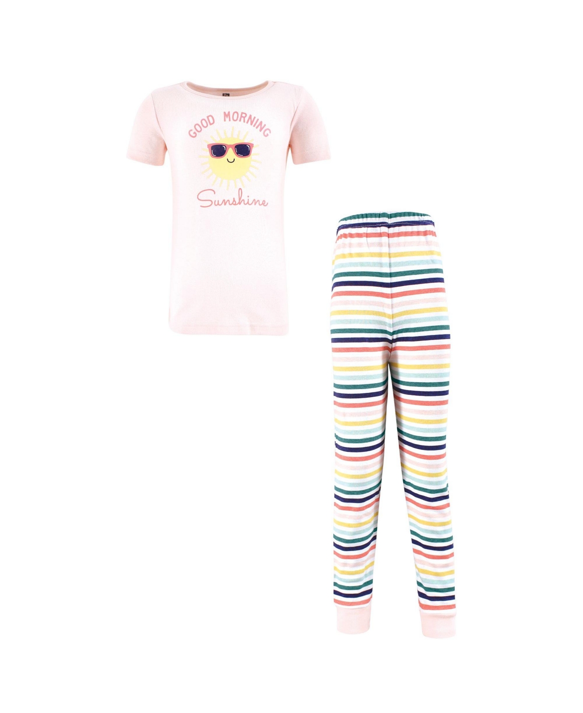 Hudson Baby Infant Girls Cotton Pajama Set, Good Morning Sunshine, 6 Years