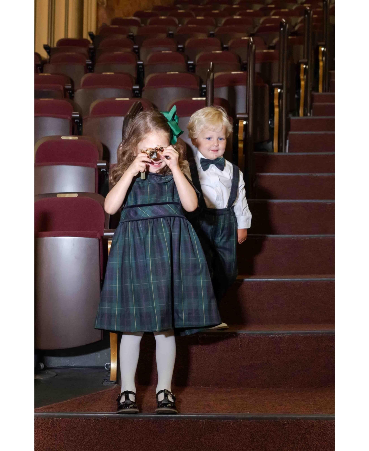 Florence Eiseman Baby Girls Plaid Dress With Neck Ruffle