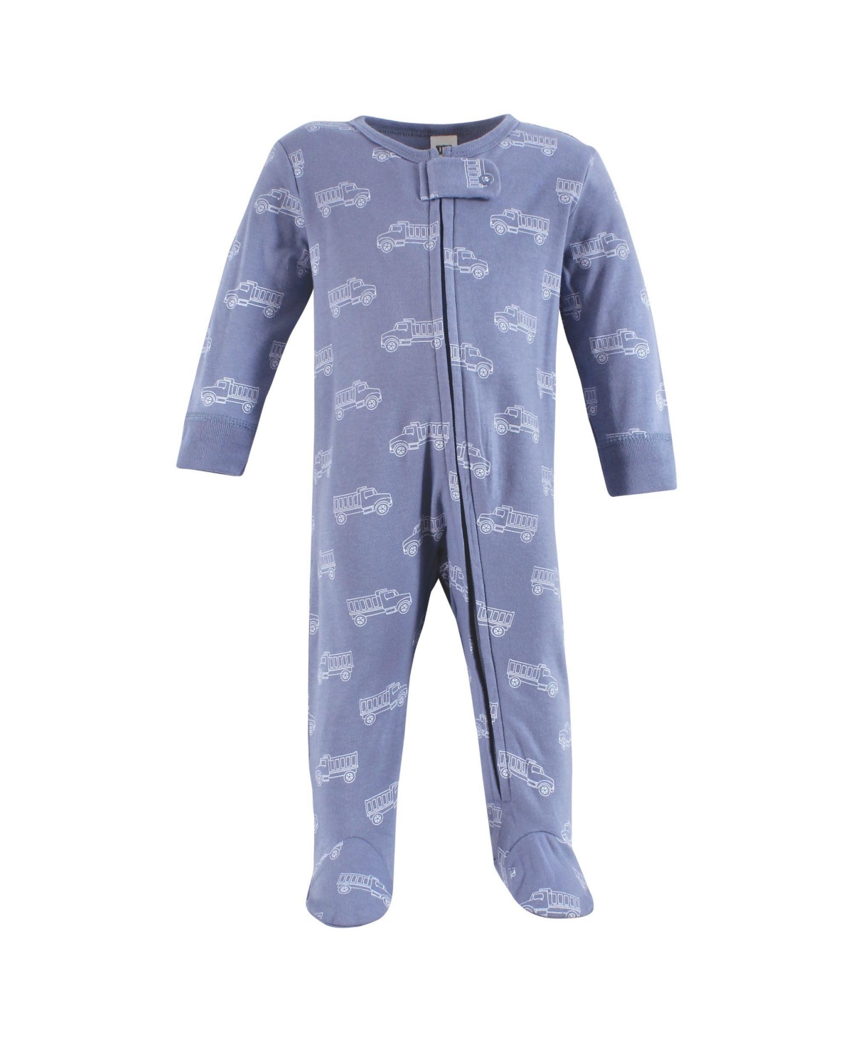 Hudson Baby Boys Cotton Sleep and Play, Construction Trucks, 0-3 Months