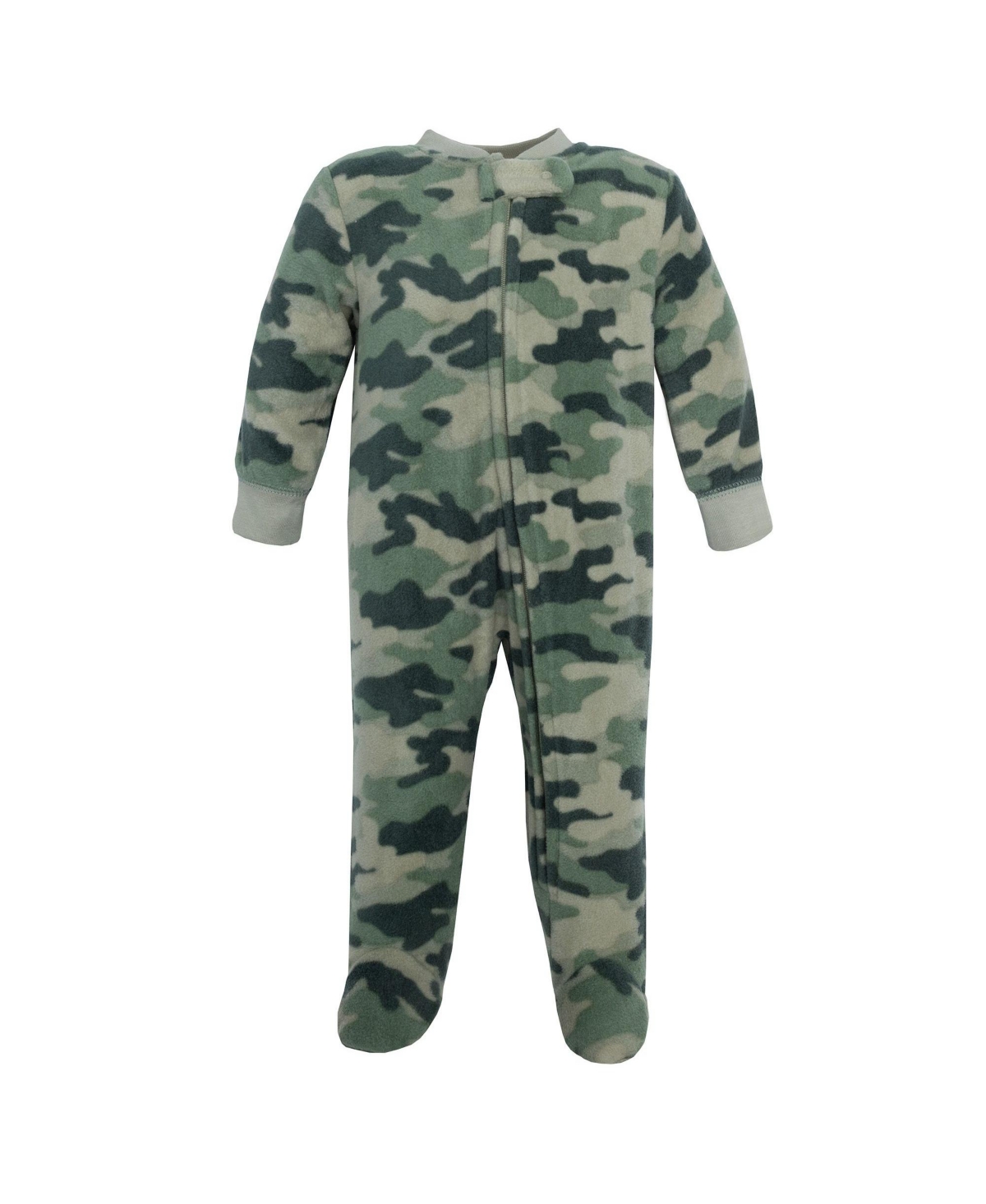 Hudson Baby Boys Fleece Sleep and Play, Brown Bear Camo, 0-3 Months