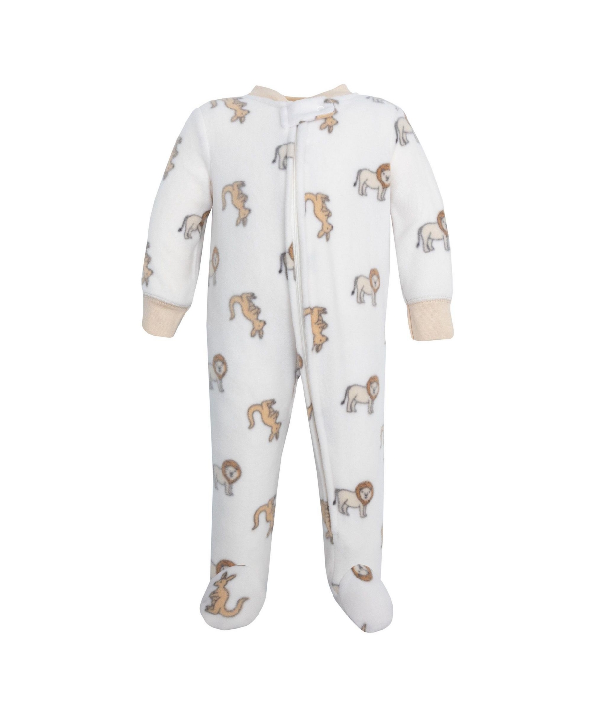 Hudson Baby Boys Fleece Sleep and Play, Kangaroo Neutral, 0-3 Months