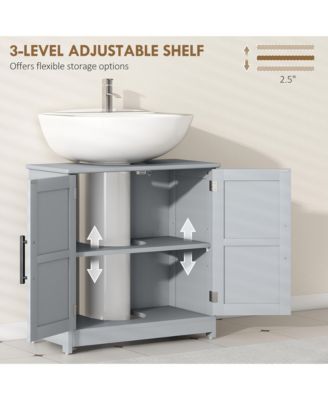 Pedestal Sink Storage Cabinet, Bathroom Sink Cabinet, Light