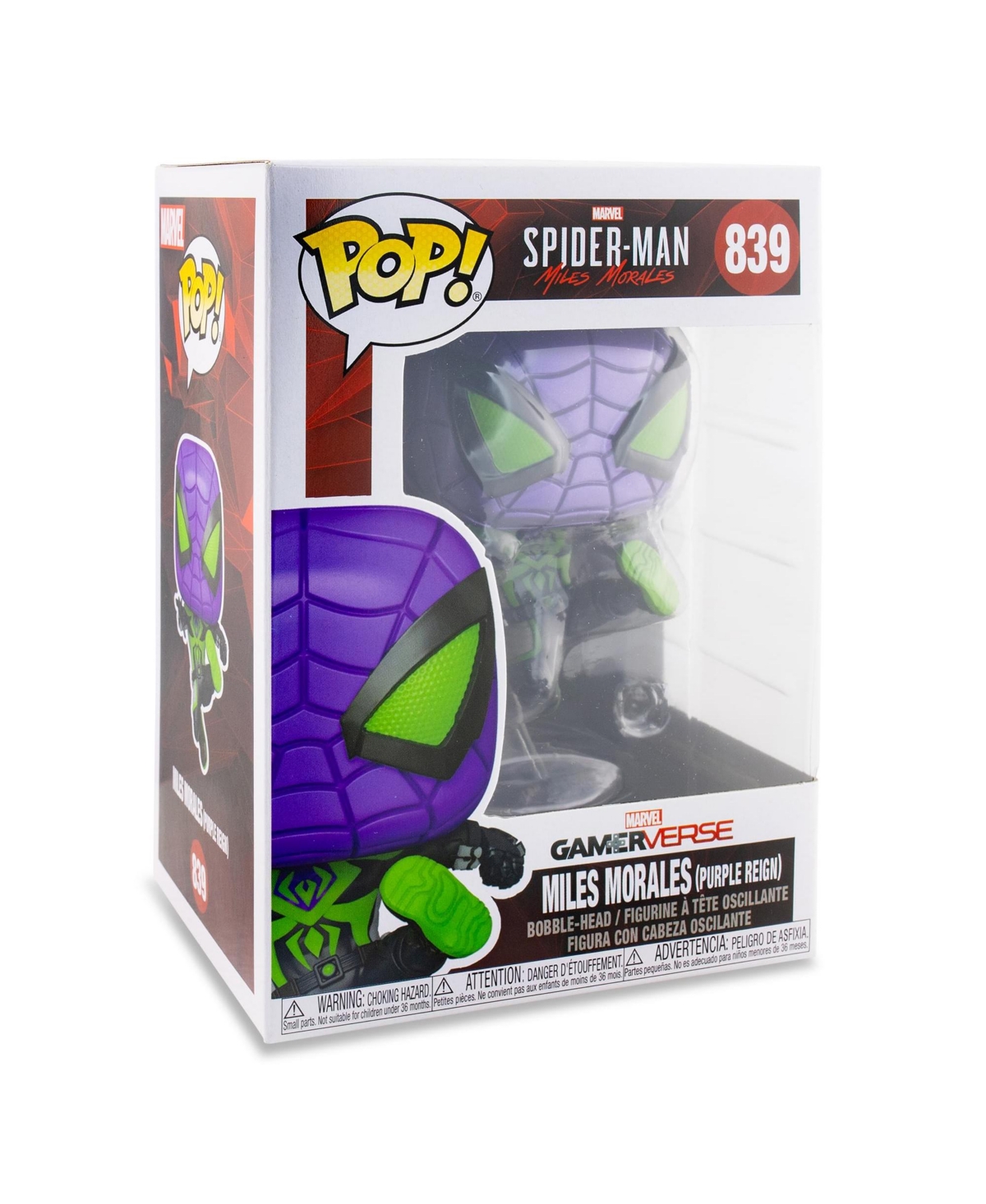 Funko Marvel Spider-Man Funko Pop Vinyl Figure | Miles Morales Purple Reign Suit