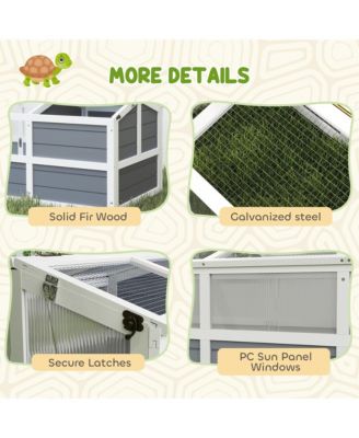 Tortoise Habitat Outdoor Bottomless Design for Tortoises, Rabbits